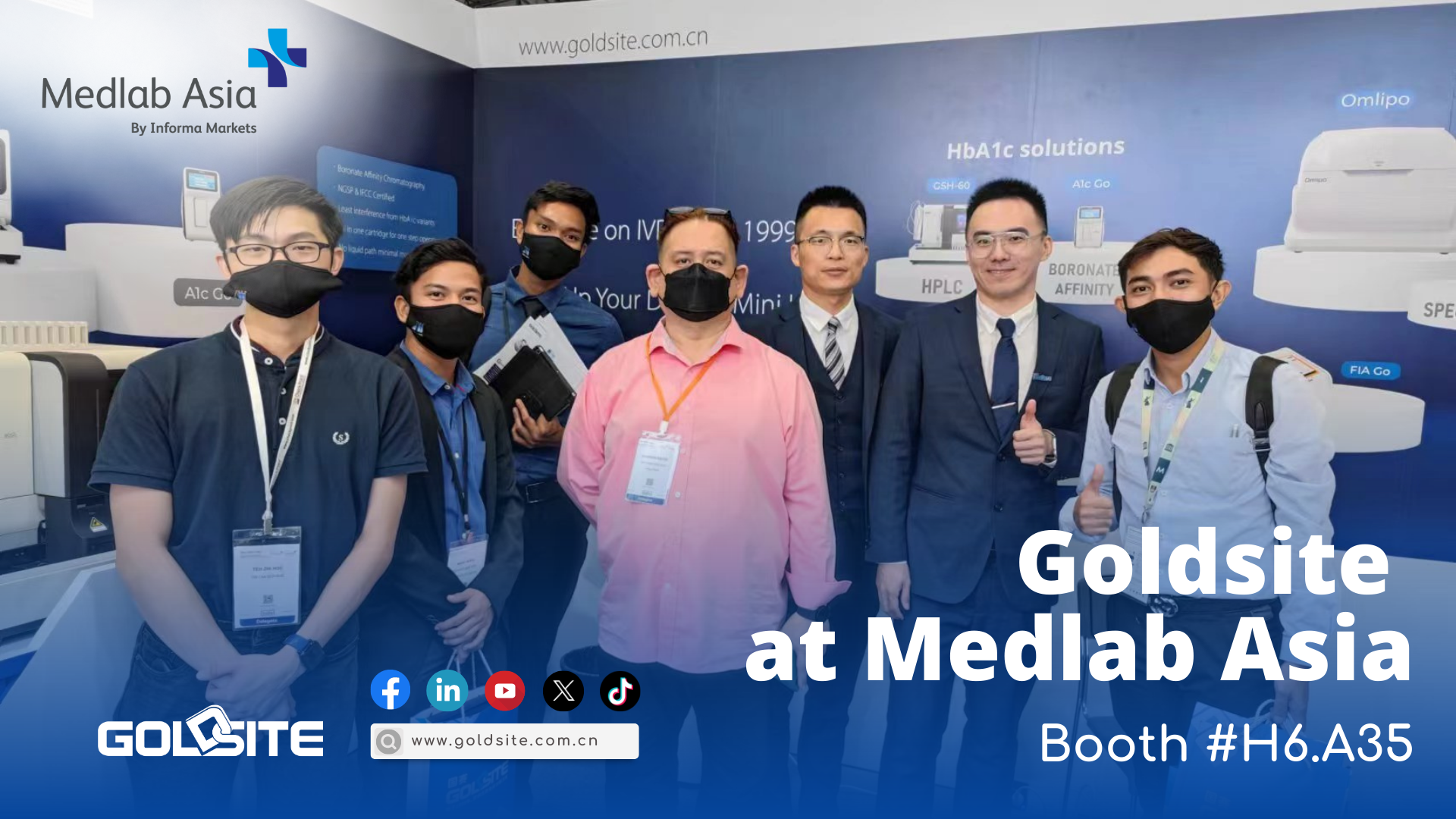 Goldsite يعكس عرضًا رائعًا في Medlab Asia 2023